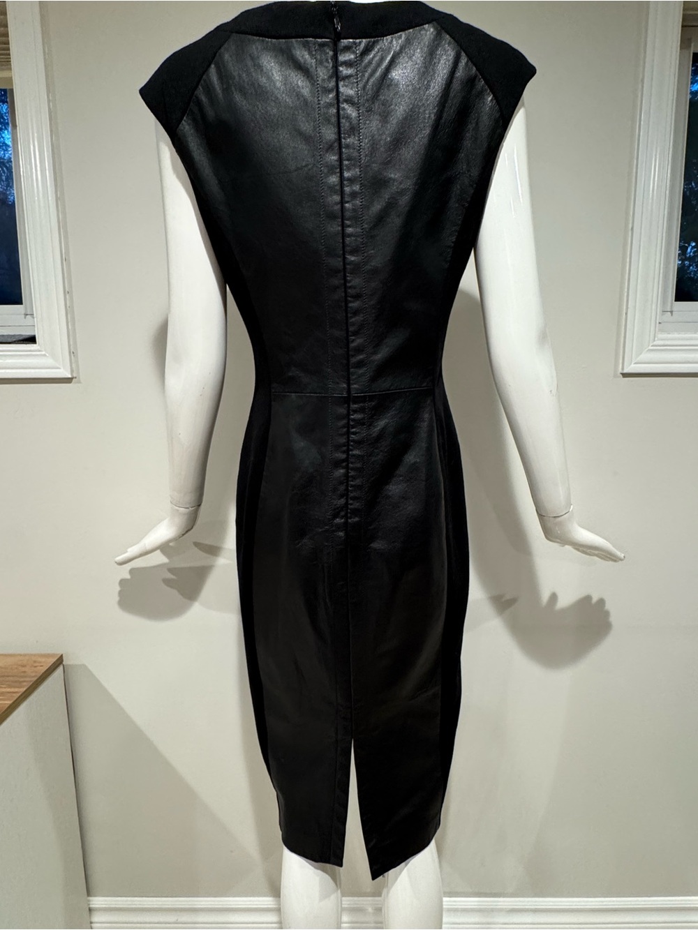 Danier Genuine Leather Sheath Dress Black Size Small - Picture 2 of 10